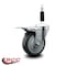 Service Caster 4'' Thermoplastic Rubber Swivel 7/8'' Expanding Stem Caster Total Lock Brake SCC-EXTTL20S414-TPRB-78 - alternate 3
